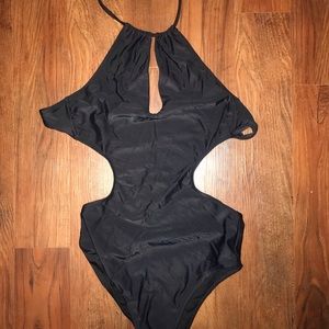 Black Cut Out One Piece
